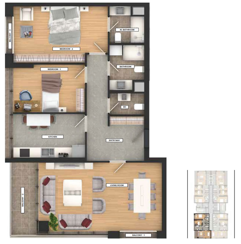 2+1 APARTMENT PLAN