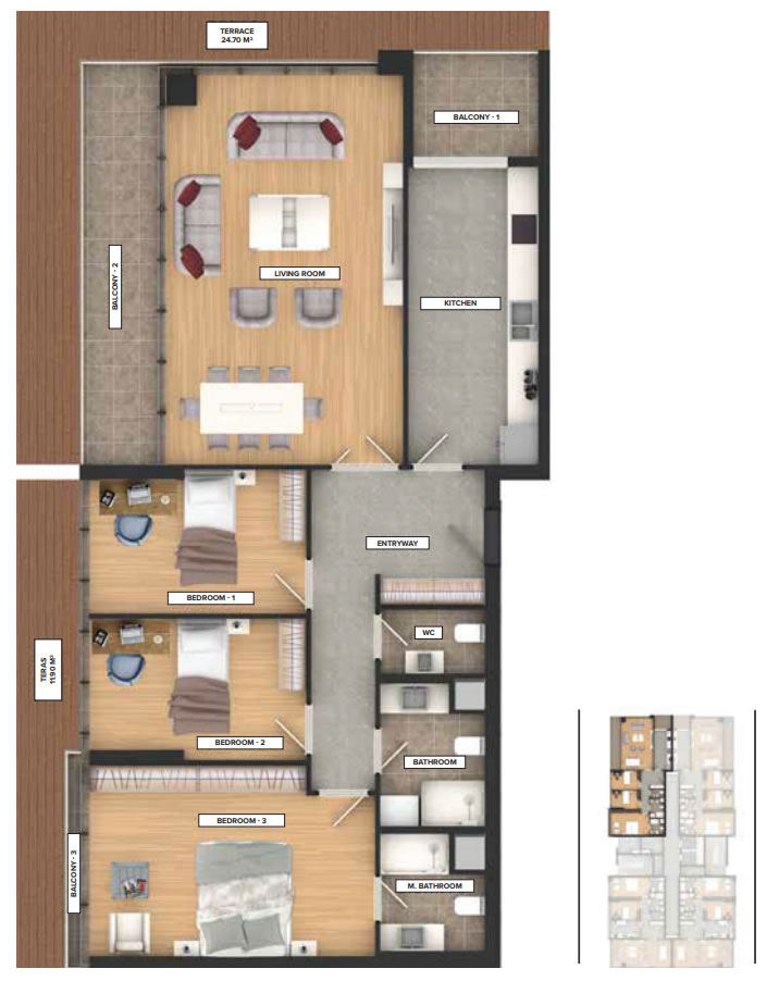 3+1 APARTMENT PLAN