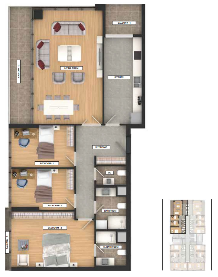 3+1 APARTMENT PLAN